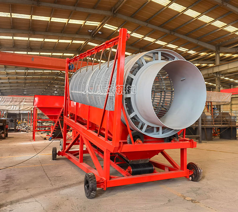 山土砂料洗制生产线上滚筒筛的应用